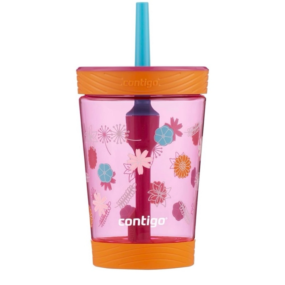 Contigo Kids Purple and Orange Spill-Proof Tumblers set of 2